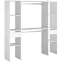 Kit vestidor ARTIC EKIPA - Decoración en melamina blanca - 2 armarios + 2 cajones - L176 x P40 x H180 cm - Hecho en Francia