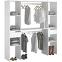 Kit vestidor ARTIC EKIPA - Decoración en melamina blanca - 2 armarios + 2 cajones - L176 x P40 x H180 cm - Hecho en Francia