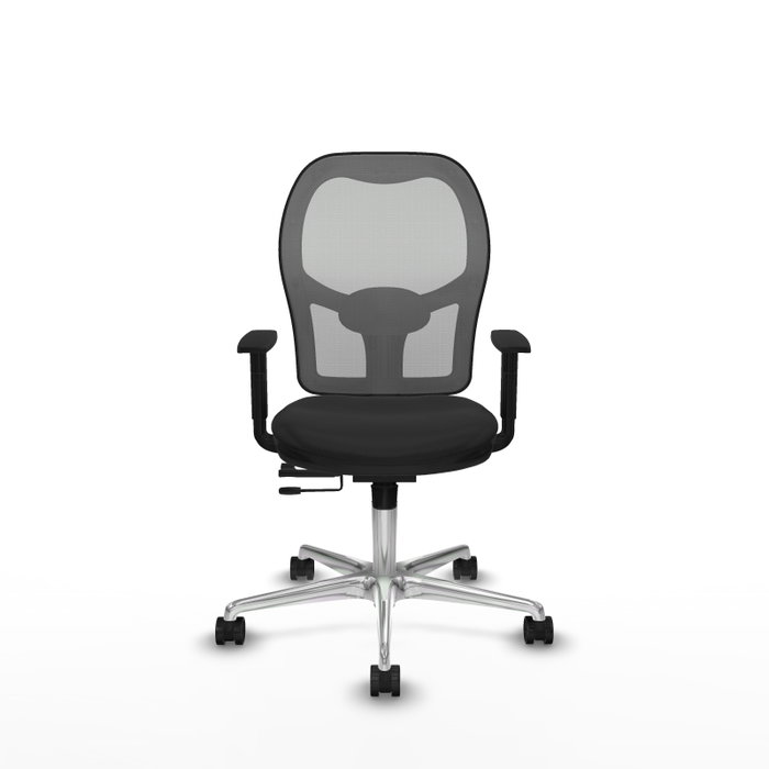 PIQUERAS Y CRESPO Silla de oficina Jorquera con mecanismo Sincro/Traslack, Negro y Gris