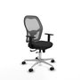 PIQUERAS Y CRESPO Silla de oficina Jorquera con mecanismo Sincro/Traslack, Negro y Gris