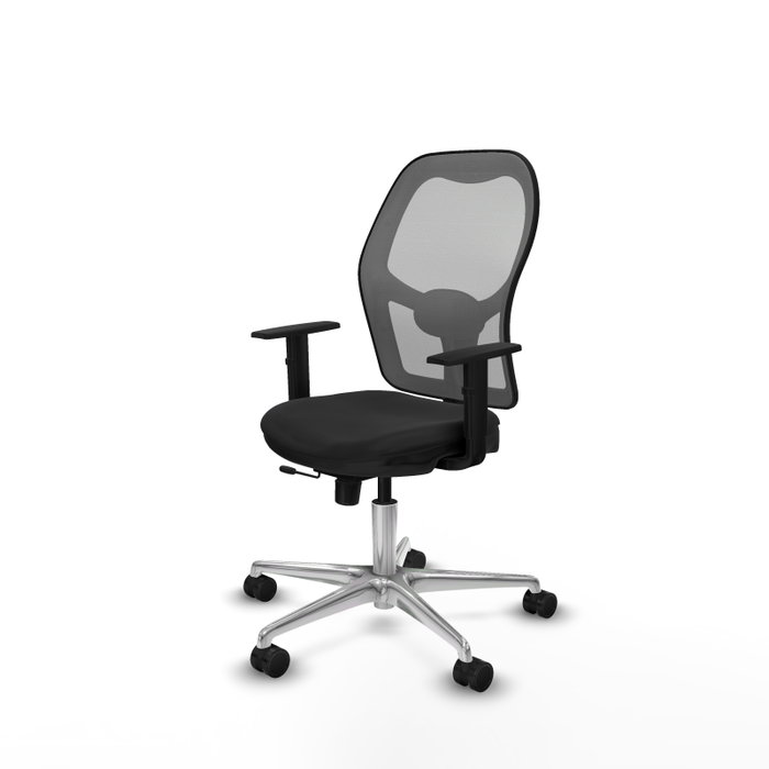 PIQUERAS Y CRESPO Silla de oficina Jorquera con mecanismo Sincro/Traslack, Negro y Gris