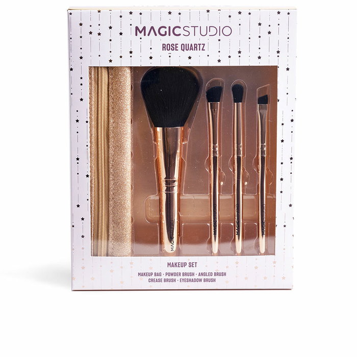 Idc Magic Studio Rose Quartz Set de 5 Brochas con Estuche Idc Magic Studio Rose Quartz Set de 5 Brochas con Estuche