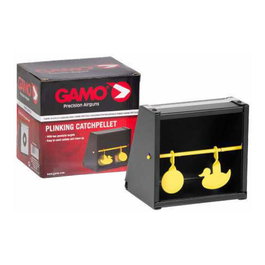 Gamo Diana Metálica Cazabalines con 2 Péndulos Amarillos para Dianas de 14x14 cm, 15 x 12.5 x 14 cm