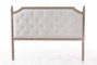DKD Home Decor Cabecero de Cama Lino y Rubberwood Beige 160x6x120