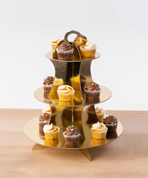 Algon Base Reposteria 3 Niveles 16 cm 23 cm 30 cm (24 Unidades)