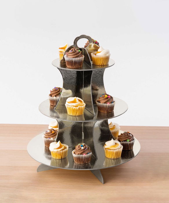 Algon Base Reposteria 3 Niveles 16 cm 23 cm 30 cm (24 Unidades)