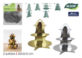 Algon Base Reposteria 3 Niveles 16 cm 23 cm 30 cm (24 Unidades)