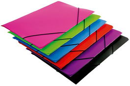 Carpeta De Gomas Y Solapas Polipropileno Fº Color Rojo (Set de 12)