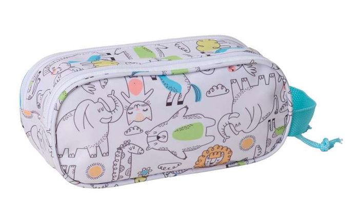 Safta Portatodo Doble 3D Lion 3D 21x8x6 cm