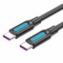 Vention Cable USB-C a USB-C COTBD 100W 0,5m Negro