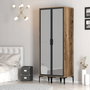 Hanah Home Armario Kumsal RR Nogal y Antracita 80x47.5x201.4 cm