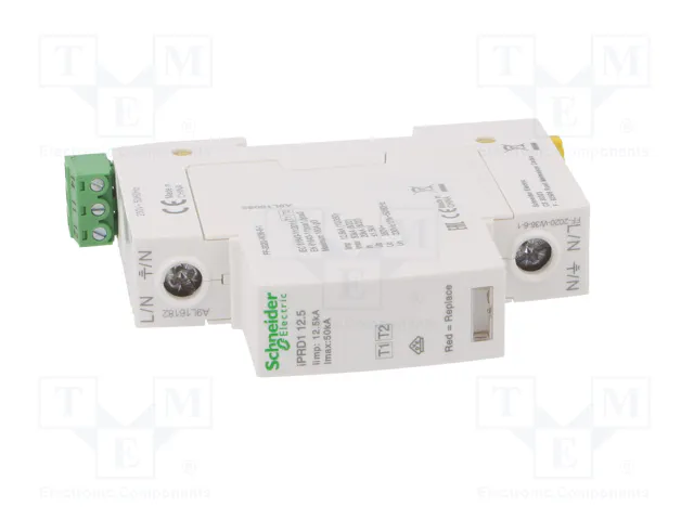 SCHNEIDER ELECTRIC Limitador de sobretensiones ACTI9 Tipo 1+2 de 1 polo