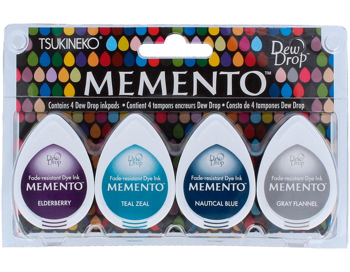 Tsukineko Set 4 almohadillas de tinta translúcida MEMENTO juego de delfines Tsukineko Set 4 almohadillas de tinta translúcida MEMENTO juego de delfines