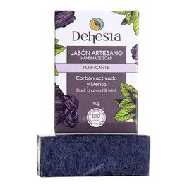 DEHESIA Jabon Artesano Purificante Bio 100Gr para Piel Grasa y Acné, Revitaliza y Equilibra
