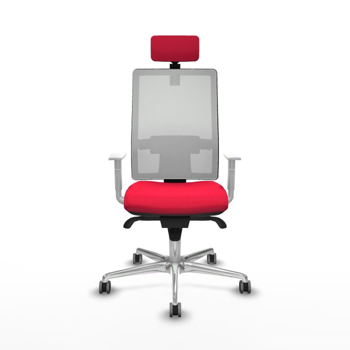 PIQUERAS Y CRESPO Silla de oficina Horna con mecanismo Sincro Rojo/Blanco