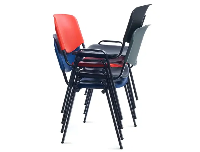 Rocada Silla Confidente Estructura Metálica Respaldo y Asiento en Polímero Color Gris