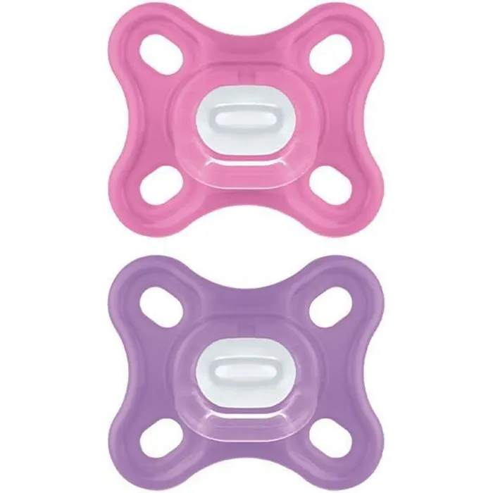 MAM Comfort Chupete Fisiológico Silicona Set de 2 Unidades + Caja de Almacenamiento 0-2 Meses - Rosa MAM Comfort Chupete Fisiológico Silicona Set de 2 Unidades + Caja de Almacenamiento 0-2 Meses - Rosa