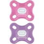 MAM Comfort Chupete Fisiológico Silicona Set de 2 Unidades + Caja de Almacenamiento 0-2 Meses - Rosa