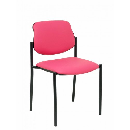 NOWY STYL Silla Styl tapizada en similpiel rosa sin brazos