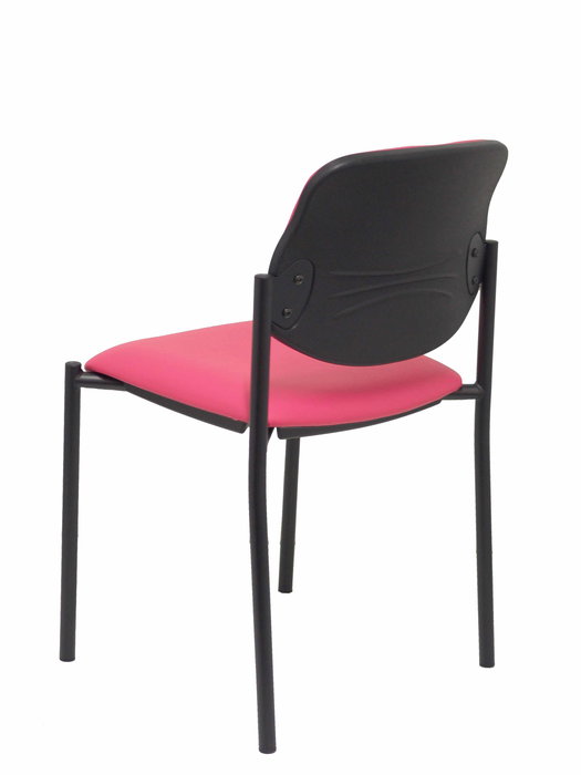 Silla Styl tapizada con Similpiel color Rosa. Sin brazos
