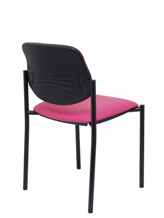 Silla Styl tapizada con Similpiel color Rosa. Sin brazos