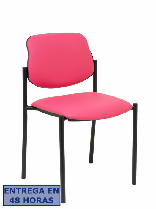 NOWY STYL Silla Styl tapizada en similpiel rosa sin brazos