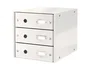 Leitz Click&Store - Fichero de sobremesa con 3 cajones, plástico, color blanco, 290x283x360 mm