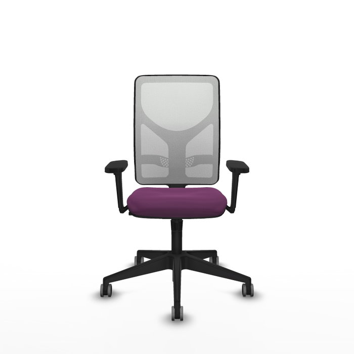 PIQUERAS Y CRESPO Silla de oficina Motilla con mecanismo Sincro, Morado y Blanco