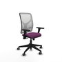 PIQUERAS Y CRESPO Silla de oficina Motilla con mecanismo Sincro, Morado y Blanco