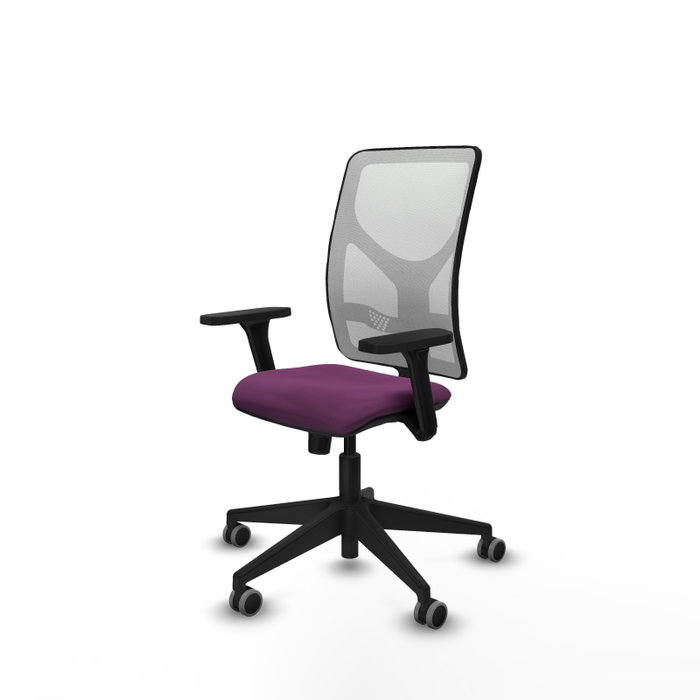 PIQUERAS Y CRESPO Silla de oficina Motilla con mecanismo Sincro, Morado y Blanco