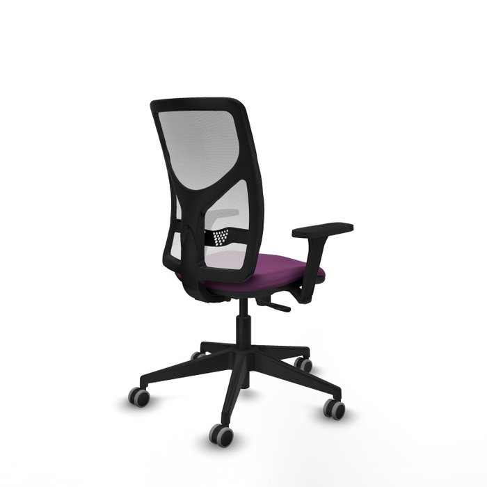 PIQUERAS Y CRESPO Silla de oficina Motilla con mecanismo Sincro, Morado y Blanco