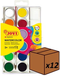 JOVI Estuche de 12 Acuarelas Colores Surtidos