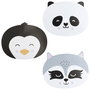 Home Deco Kids Individual Animal para Niños Pingüino, Mapache, Panda 41x33 cm