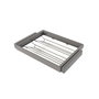 Emuca Kit de cajón zapatero y bastidor regulable Quartz para armarios, guías de cierre suave y extracción total, Módulo 70cm, Acabado Titanio