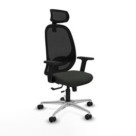 PIQUERAS Y CRESPO Silla de oficina Cilanco con mecanismo Sincro/Traslack en Negro