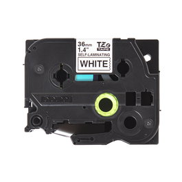 BROTHER Cinta Autolaminada Texto negro sobre fondo blanco.