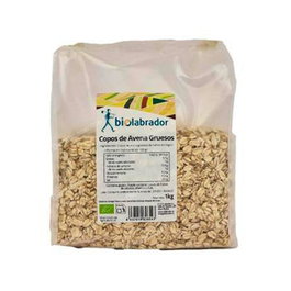 BIOLABRADOR Copos de Avena Gruesos 1Kg Ecológicos Alto en Fibra para Desayuno