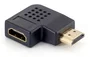 Equip Adaptador / Cambiador de Género HDMI Macho a Hembra 90° Ángulo Derecho, 118910, Chapado en Oro, Certificado RoHS, Color Negro