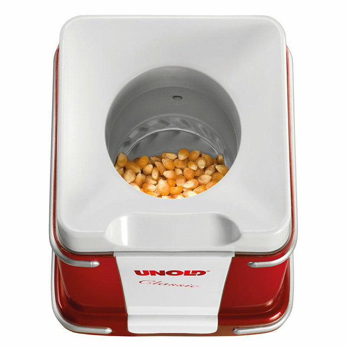 Unold Classic Popcornmaker - Máquina de palomitas roja y blanca (48525)