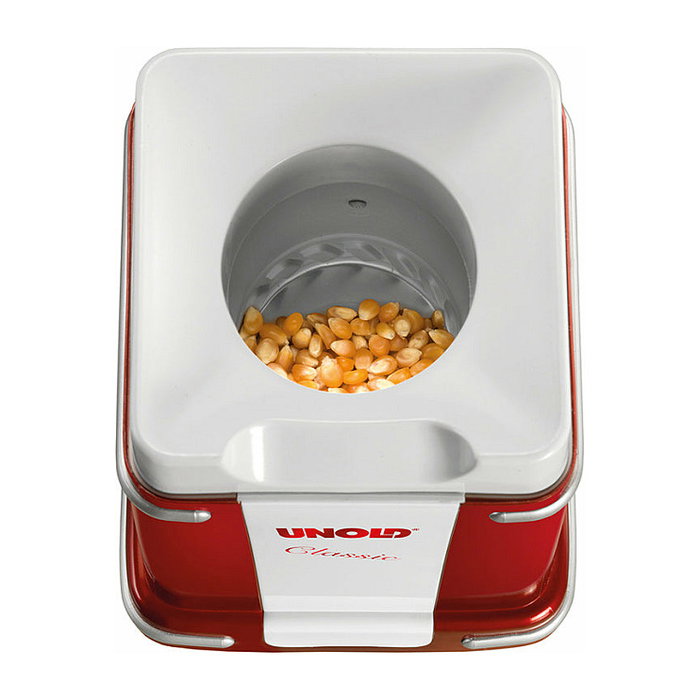 UNOLD 48525 Popcornmaker Classic, Máquina de Palomitas de Maíz, Palomitero, Hacedor de Palomitas, Para Casa, Clásica, Retro, Roja