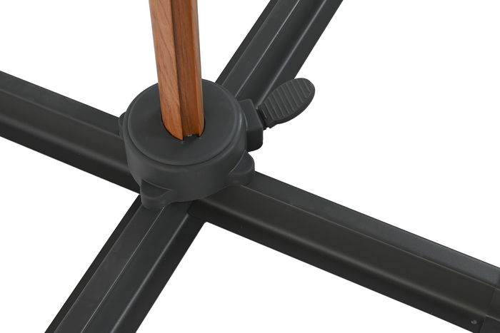 DKD Home Decor Parasol para Terraza y Jardín Woodcol 300 x 300 x 250 cm Acero Poliester Giratorio