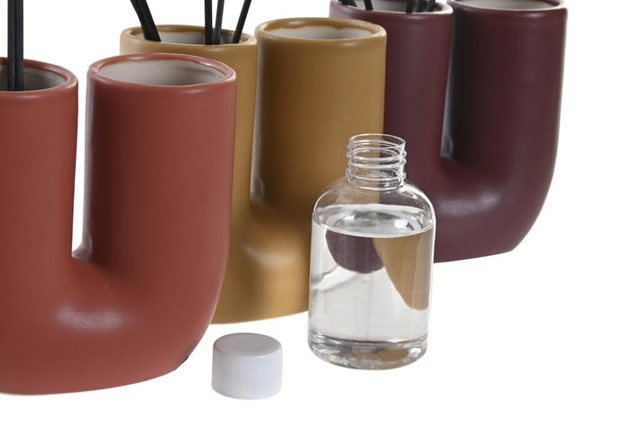 DKD Home Decor Ambientador Mikado Gres con Jarrón de 100 ml Pack de 3