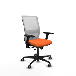 PIQUERAS Y CRESPO Silla de oficina Haches Naranja y Blanco
