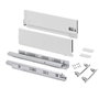 Emuca Cajón exterior Vertex con regulación 3D de altura 178mm, 60kg, profundidad 500mm, Acero, Pintado blanco