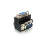 DeLOCK Adaptador VGA Macho/Hembra con Ángulo de 90° en Negro