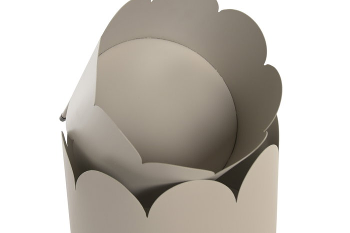 DKD Home Decor Set de 2 Maceteros de Hierro Crema 23x23x30 cm