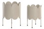 DKD Home Decor Set de 2 Maceteros de Hierro Crema 23x23x30 cm