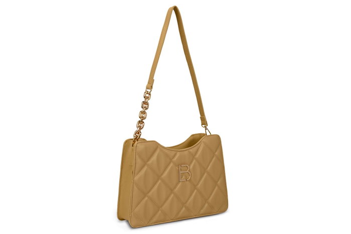 Lucky Bees 410 Bandolera Camel en Polipiel de 30cm
