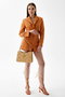 Lucky Bees 410 Bandolera Camel en Polipiel de 30cm