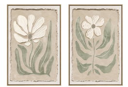 DKD Home Decor Cuadro Lienzo Flor Surtido de 2 Piezas